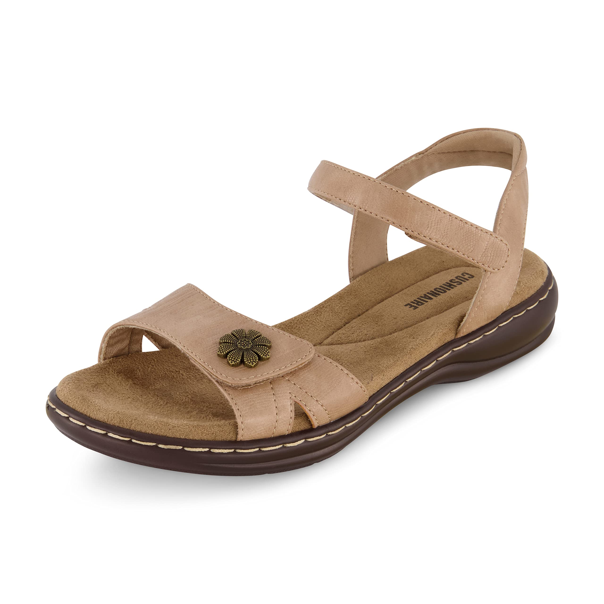 CUSHIONAIRE Women's Bloom comfort sandal with +Comfort Foam and Wide Widths Available