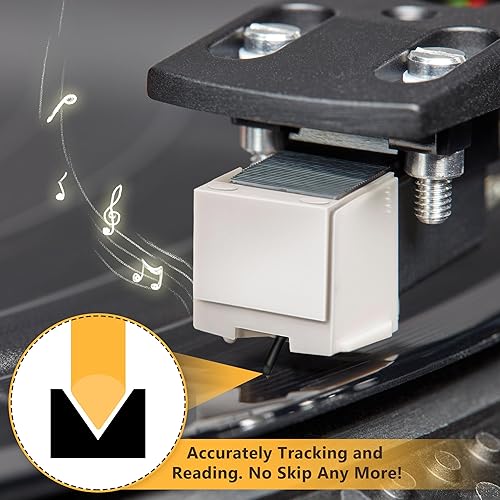 Miniatura 5 de Dreyoo Paquete de 2 agujas de repuesto para tocadiscos ATN3600L, lápiz capacitivo compatible con Audio-Technica