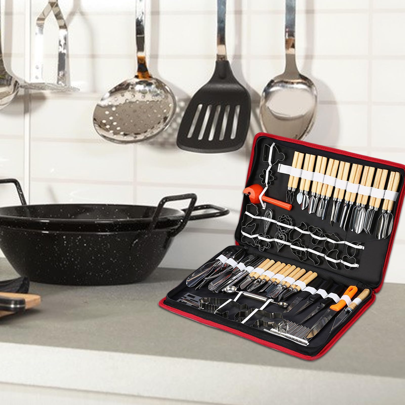 Herramientas de modelado de tallado de cocina - juego de decoración de fondant, kit de diseño de pastel | Hoallas artesanales de acero inoxidable que apoyan la selección de herramientas artísticas de