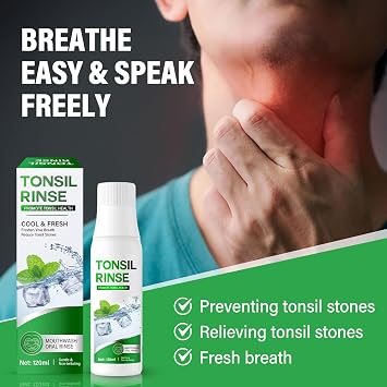 Tonsil Stone Remover, Natural Tonsil Stone Mouthwash to Help Soothe Tonsils, Eliminate Bad Breath & Ease Dry Mouth
