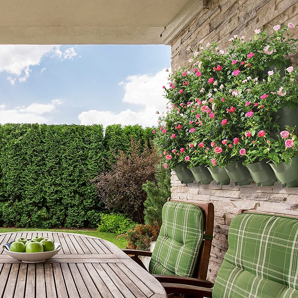 Worth Garden 36 Pockets Self Watering Vertical Planters Indoor Outdoor Living Wall Mounted 9