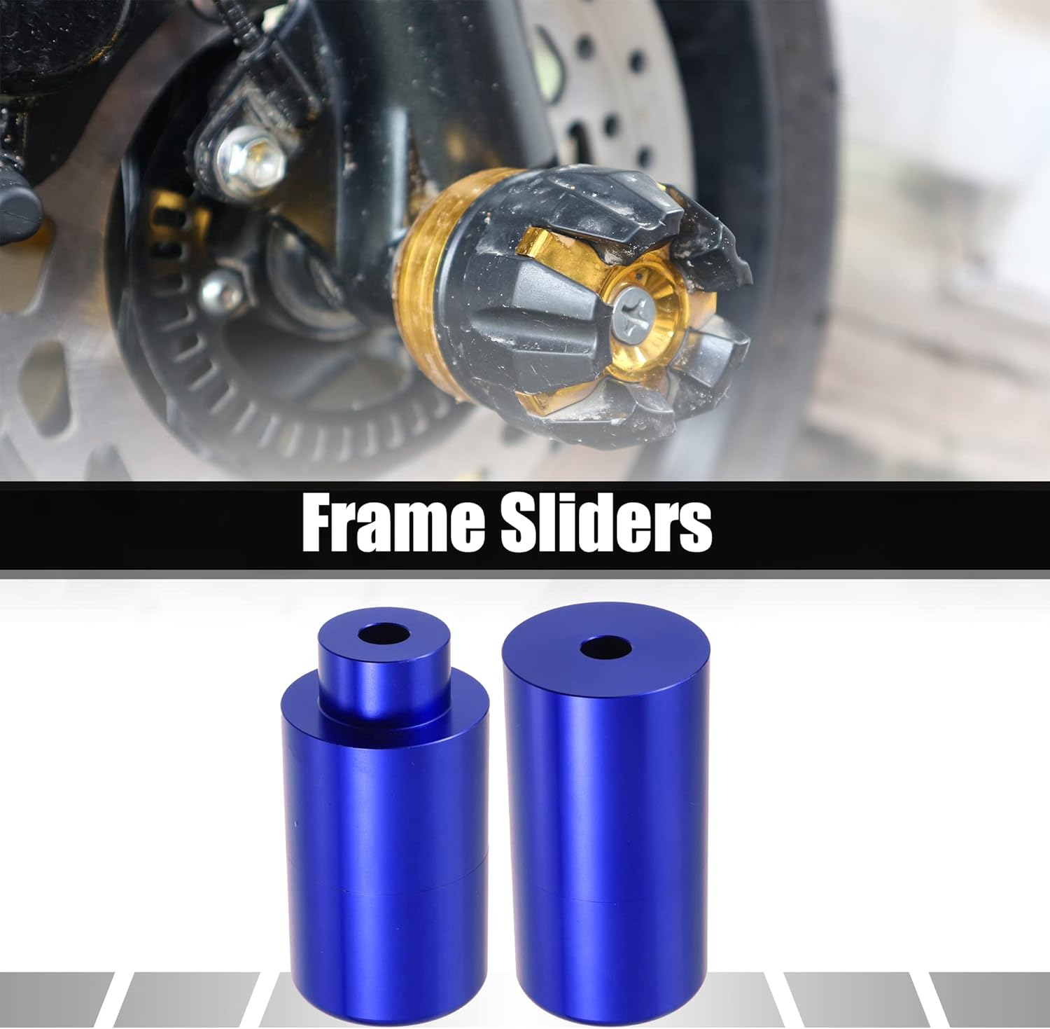 ACROPIX Frame Sliders Fairing Guard Crash Protector Fit for Suzuki GSX-R 600 - Pack of 6 Blue