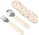 Bentgo® Ensemble d'ustensiles en acier inoxydable pour enfants - Fourche réutilisable, Spoo & Cas de stockage - Acier inoxydable sans BPA de haute qualité, poignées faciles à saisir, lave-vaisselle, coffre-fort pour déjeuner scolaire, voyage & Extérieur (Licorne)