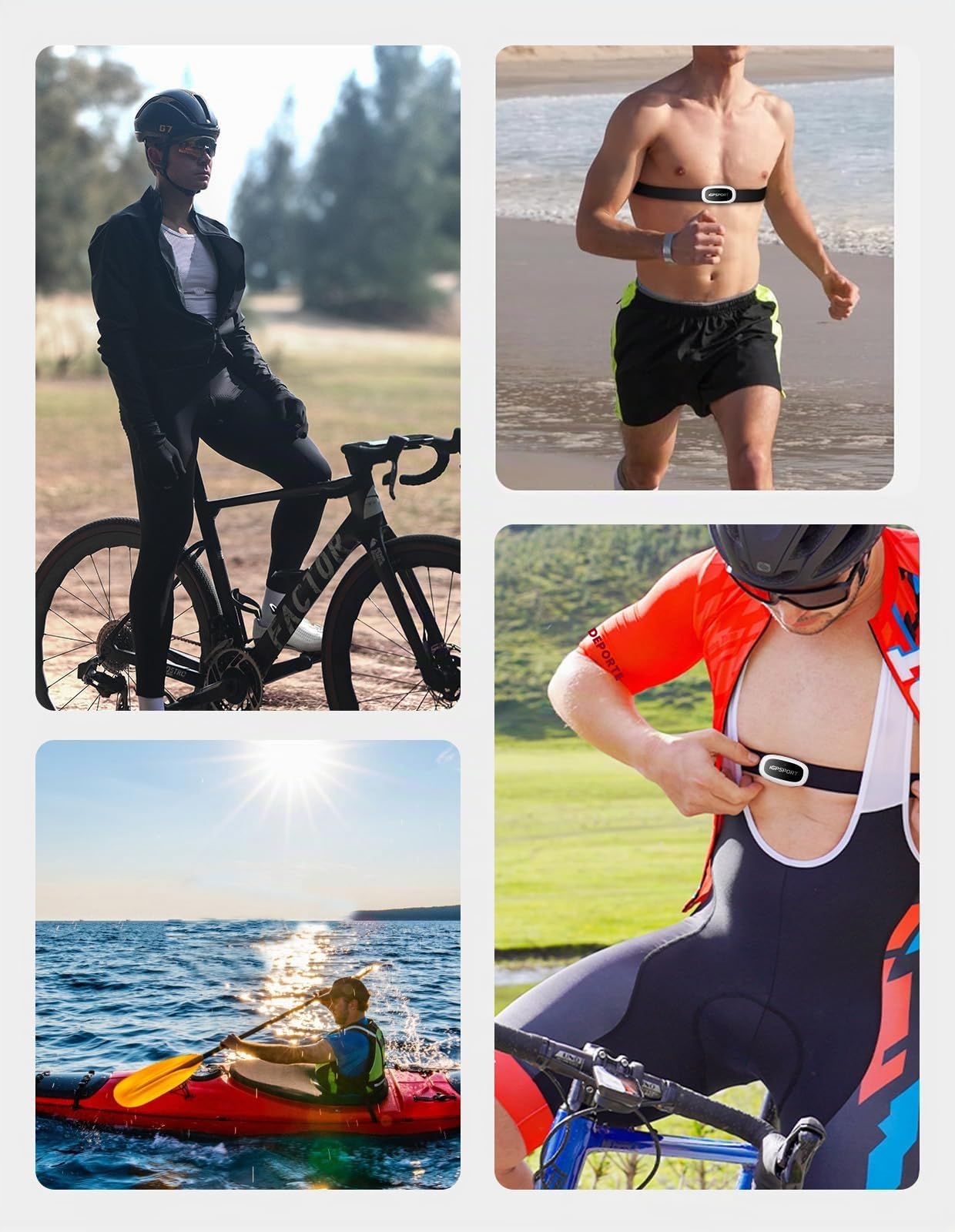 iGPSPORT Monitor Sensor de Frecuencia Cardíaca IPX7 Impermeable Bluetooth y Ant + y Correa para el Pecho para Correr Ciclismo Gimnasio Compatible con Garmin Polar Wahoo Zwift Endomodo y Otros