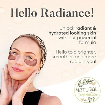 BLOOMORA Caffeine Under Eye Gel Patches (30 Pairs) - Masks for Puffiness & Dark Circles - Caffeine Eye Patches