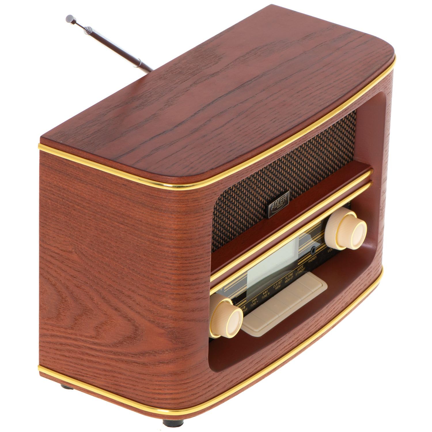 Retro-Radio FM Bluetooh 5.0 USB und Aux Wecker Apag. Autom.FABRILAMP
