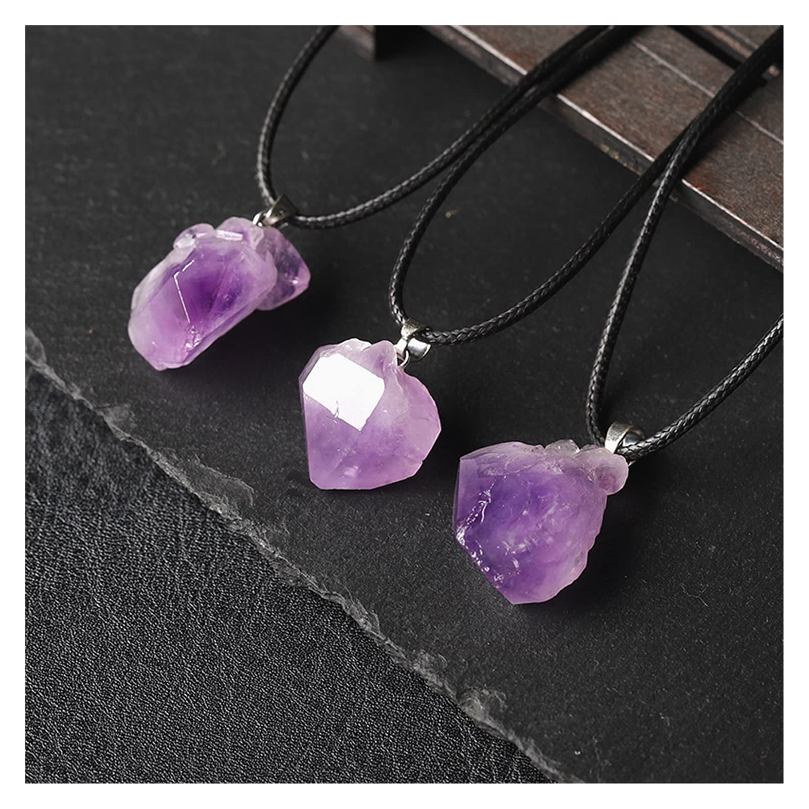 RARA Piedra Preciosa Cristal Natural para Mujer o Colección Mineral, con Zapatilla de Ámbar Rosa y Esmeralda Roja como Regalo