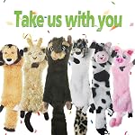 SHARLOVY Jouets de squeaky de chien Pas de farce 6 Pack Jouets pour chiens Jouets de chien pour petits chiens Jouet de chien durable Jouets à mâcher en peluche Jouets croustillants naturels pour les dents