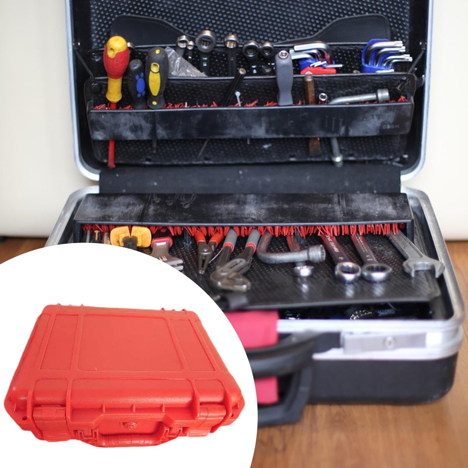 Caja de Almacenamiento Estuche Protector Rígido para Cámara con Espuma Maleta Impermeable Resistente a Golpes Y Polvo para Equipos de Fotografía Y Ele, Interior 326x246x126mm