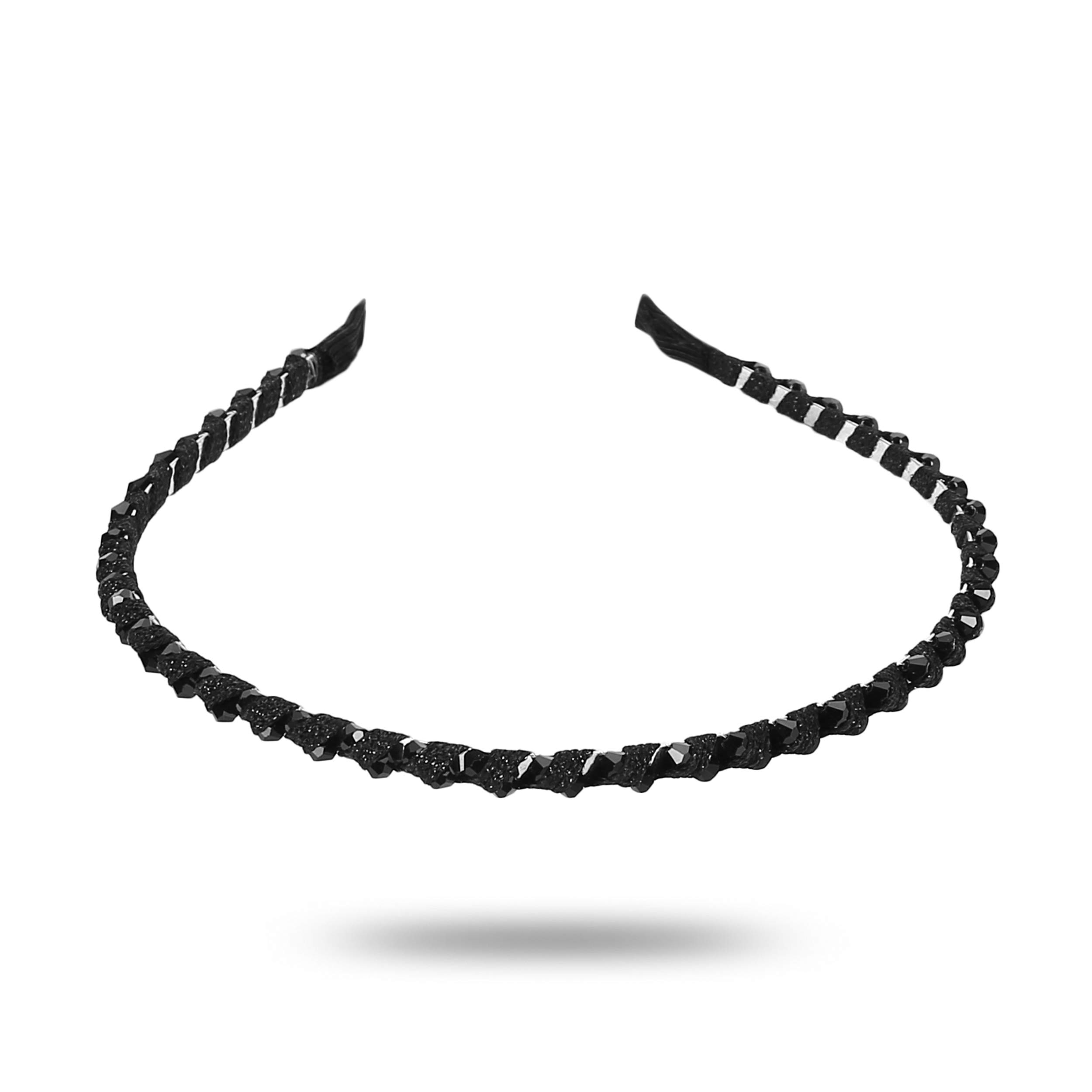 YouBella Hair Jewellery Crystal Stuuded Hair Band Head Band for Girls and Women (Black) (B08MBSNBHH) Amazon Price History, Amazon Price Tracker