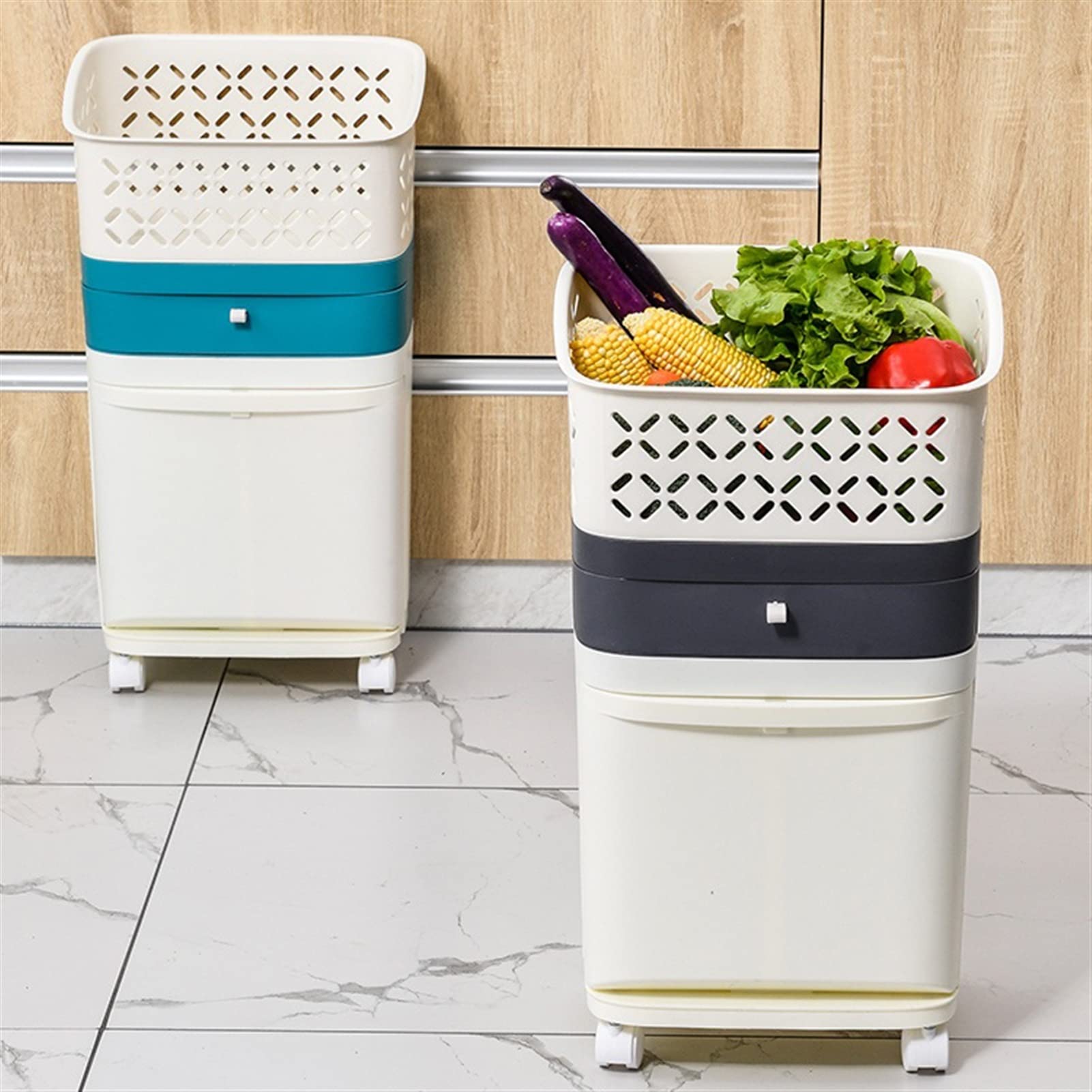 Cestino Gettacarte Legno Frassino 9 Litri - Per Ufficio, Camera Bambini, Design Sostenibile