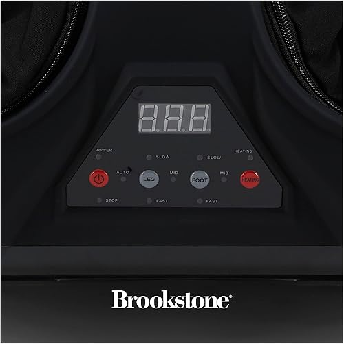 Miniatura 5 de Brookstone Shiatsu - Masajeador de pies y pantorrillas con compresión de aire y calor relajante, 2 modos de masaje, 1 nivel de calor, apagado