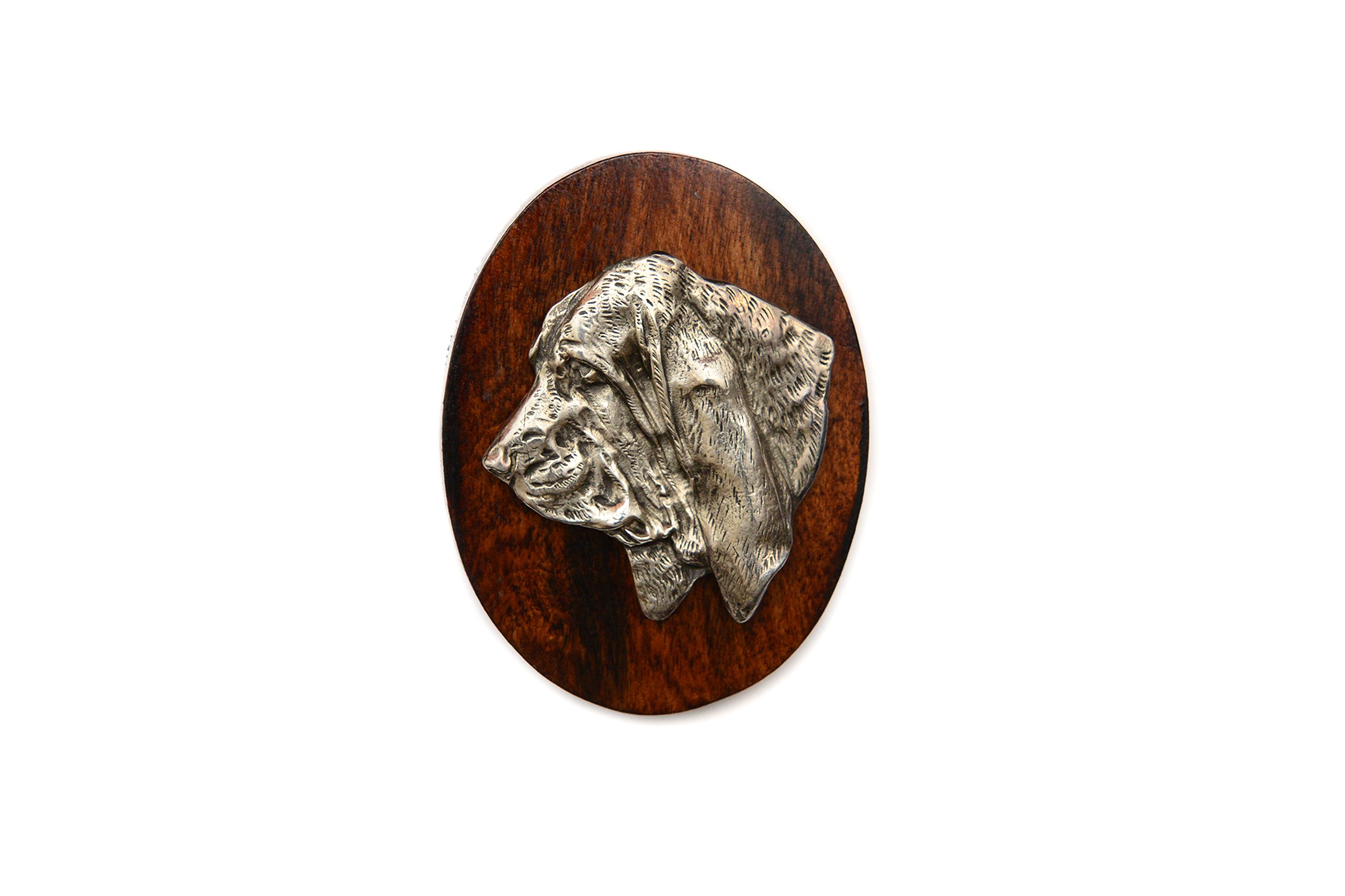 Art-Dog Dog Show Ring Clip Number Holder - Brooch with Clip Dog Show Exhibit Number Holder - Handmade Dog Show Accessory – Dog Tag Clip 7x5cm – Basset Hound I — image 1