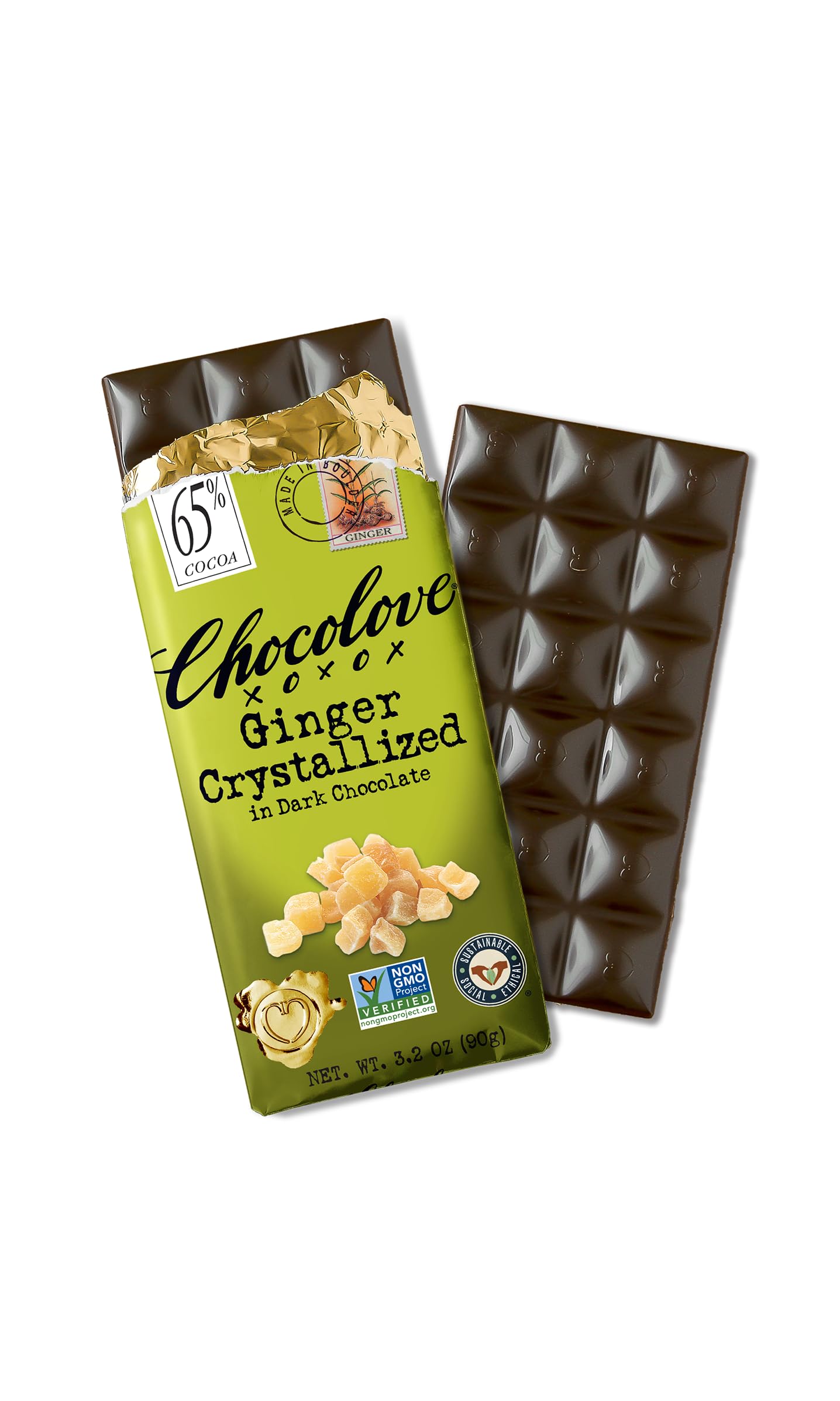 CHOC BAR DRK GINGER CRYST 3.2OZ | Grocery Pickup & Delivery