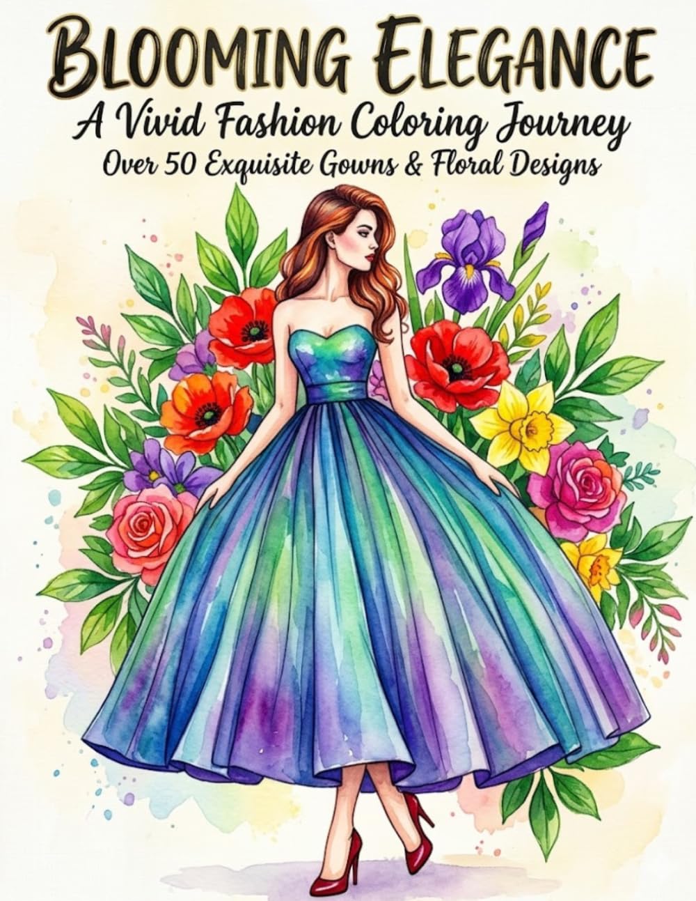 BLOOMING ELEGANCE: A Vivid Fashion Coloring Journey