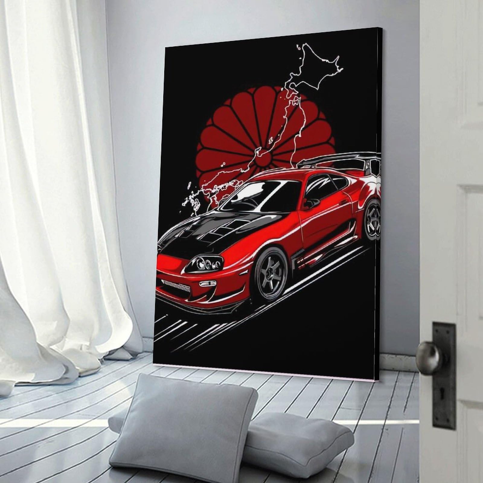 Amazon.co.jp: 壁画スポーツカー アートボード 森の風景 レーシング