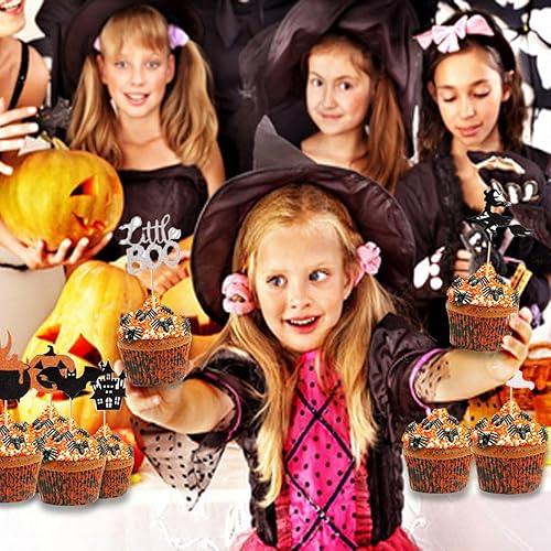 Miniatura 7 de Paquete de 9 decoraciones de pastel de Halloween para decoración de pastel de Halloween para fiesta de cumpleaños temática de Halloween suministros