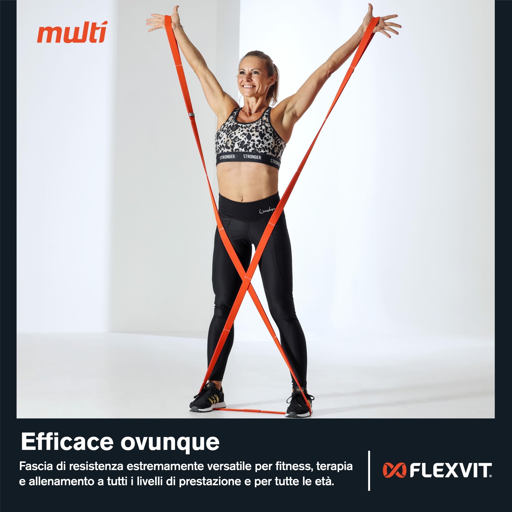 FLEXVIT Multi Band – Fasce fitness per allenamento completo del corpo, fisioterapia e tonificazione della pelle, 3 spessori, per principianti e professionisti