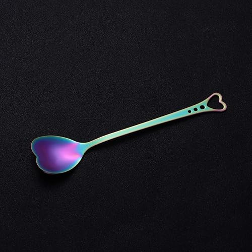 Vista 22 de Luxshiny Cucharas de café expreso, cuchara de postre de acero inoxidable, cucharas en forma de corazón, cucharas para helado, cuchara para mezclar