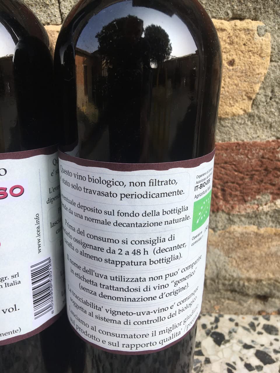 6 x 0,75 lt - Goccio Rosso 3 - Vino rosso bio senza solfiti aggiunti - vegano - non filtrato - dal produttore al consumatore