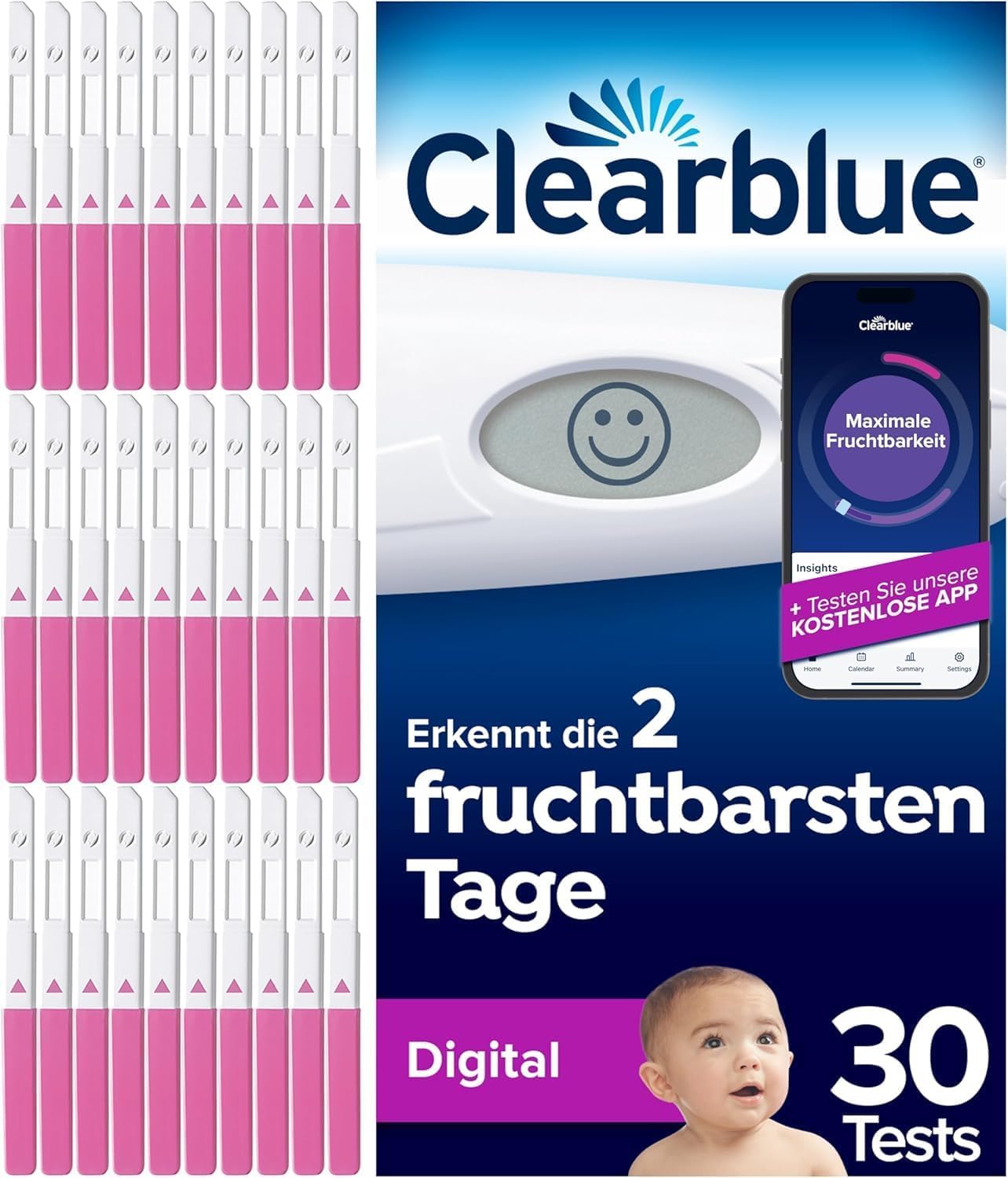 Clearblue Zeigt Keinen Eisprung An Trotzdem Schwanger Clearblue Kinderwunsch Ovulationstest Kit Digital, 30 Tests + 1