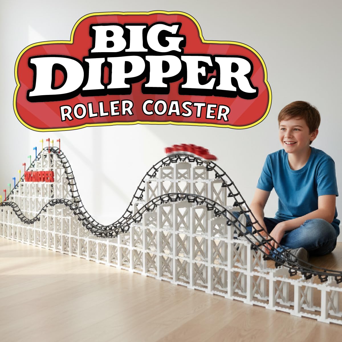 Amazon.com: CDX Blocks Big Dipper Roller Coaster Model Kit – 1600+