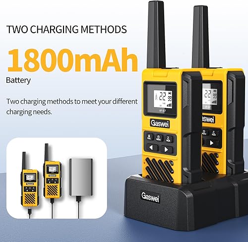 Miniatura 6 de G1pro IP67 - Walkie Talkies flotantes impermeables de largo alcance para adultos, radio bidireccional resistente, VOX, USB-C, batería de litio