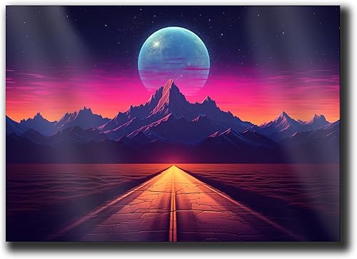 Unique Synthwave Style Retro Art, 80s style art, framed poster print, guest room art, cool living room art, poster Wall Art, poster Prints disponible en Yaxa Colombia