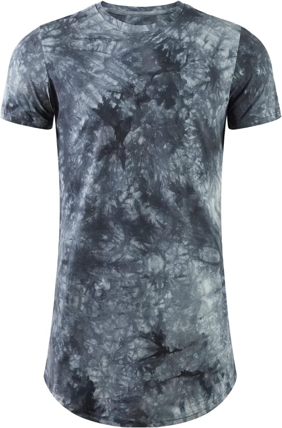 LETAOTAO Mens Tall T Shirts Tie Dye Shirts for Men Extra Long Tshirts Longline Hipster Print Tee for Tall Men