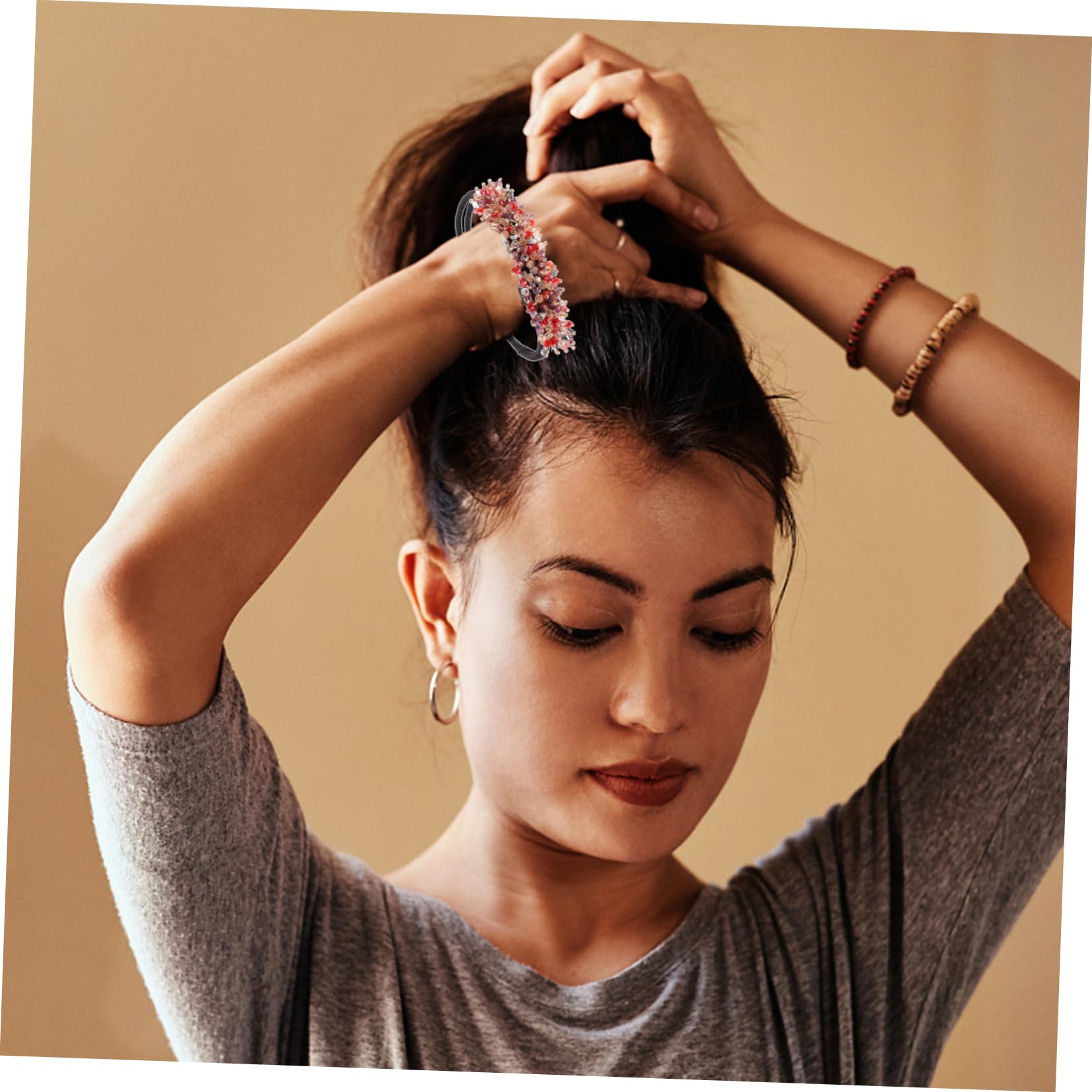 Healeved 9stücke Teiliges Haar Dutt Maker Crystal Bun Maker Für Frauen Elastische Haargummis Und Haarstyling-werkzeug Für Yoga Parties Und Besondere Anlässe