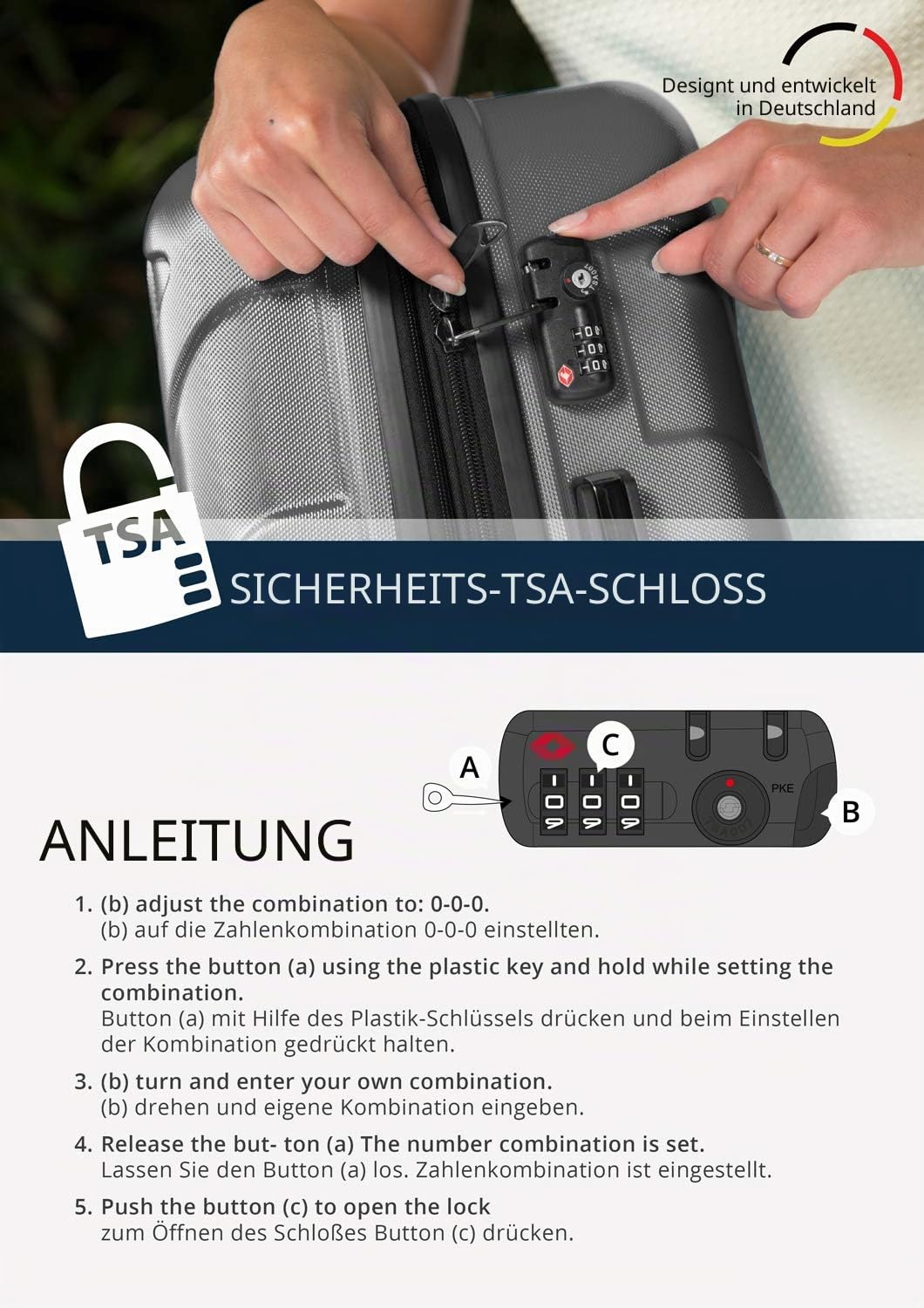 suitline - Großer Hartschalen-Koffer Koffer Trolley Rollkoffer XL Reisekoffer – Bild 7