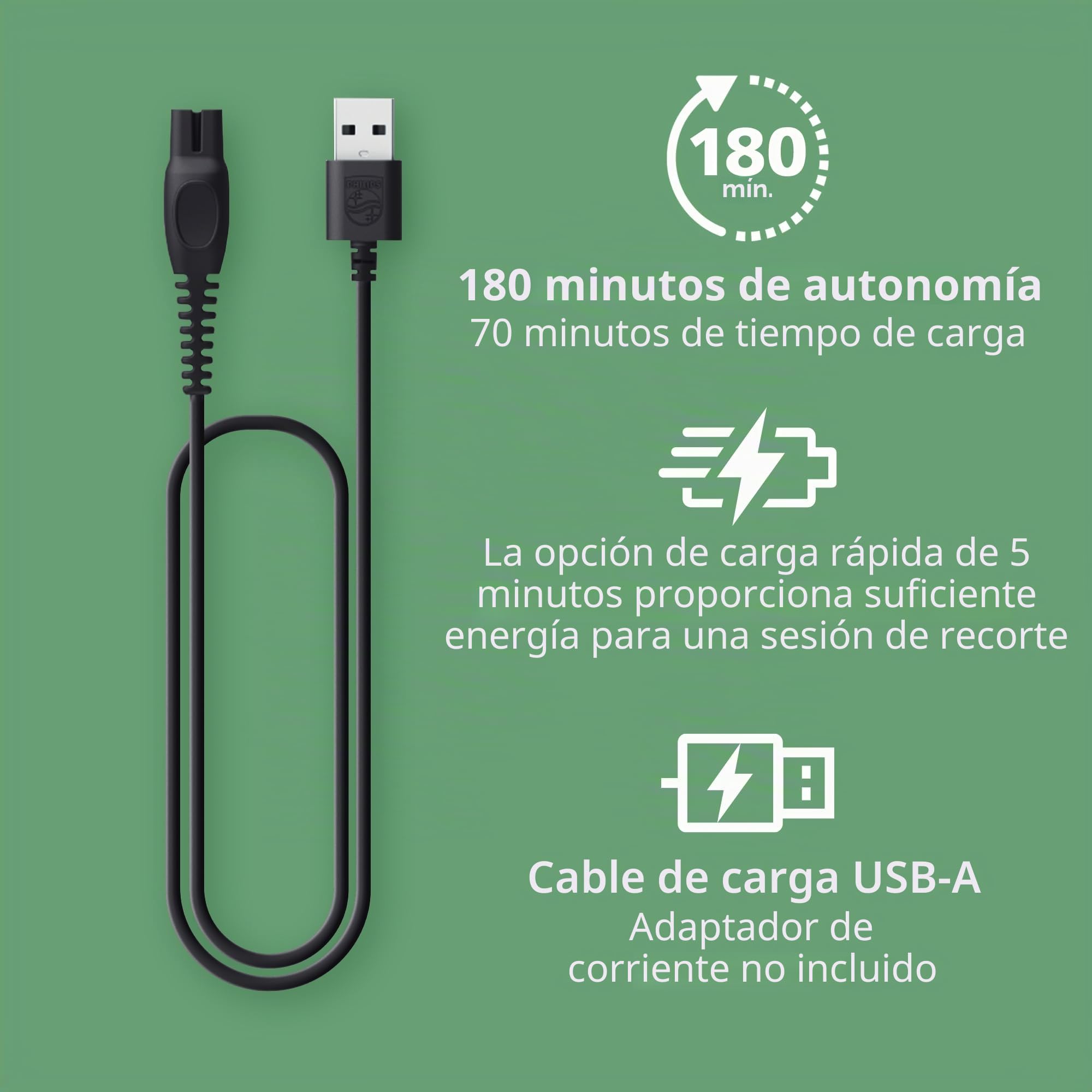 Philips Norelco Multigroom 5000 Series, recortadora de barba y cortapelos todo en uno, kit de aseo para hombre, 18 piezas, para barba, cara, nariz, oreja, cuerpo, con cuchillas de titanio, bolsa de