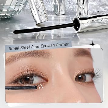 2025 Upgraded Waterproof Metal Wand Mascara,Black Washable Metal Mascara Wand,Steel Tube Mascara Primer,Super Voluming Lash Extensions,Long Lasting Smudge-Proof No Flaking-1pc