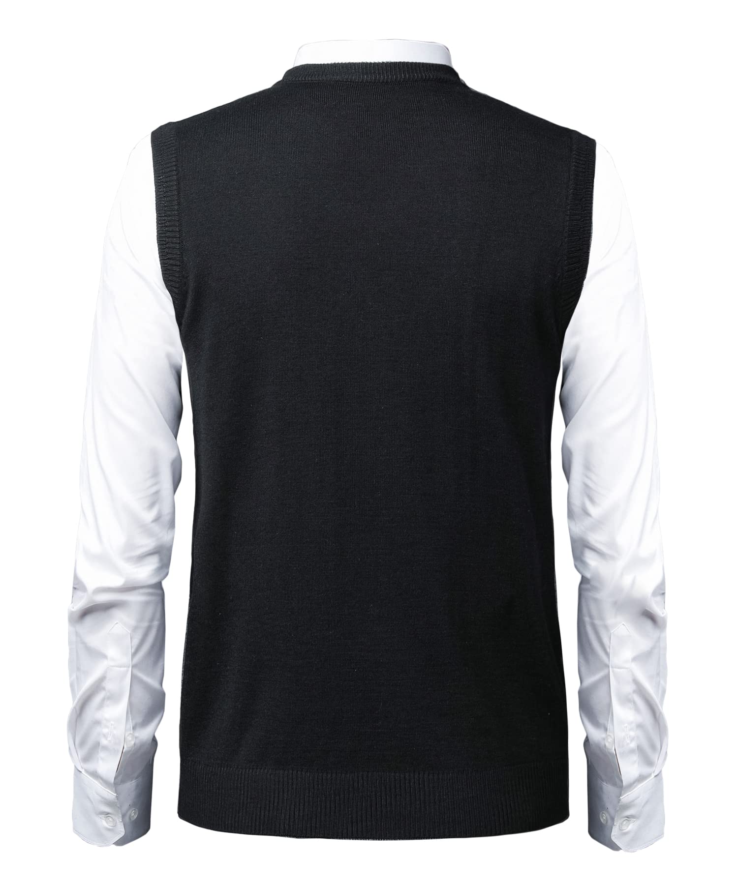 Homme Gilet Mélangée sans Manches Tricoté Manches Maille Pull Classique Business Gilet pour Chemise Tricoté Débardeurs