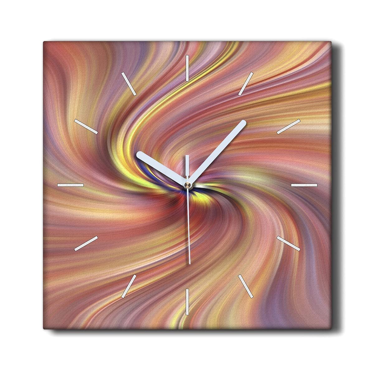 Horloge sur toile 30x30 cm Tourbillon hypnotique pour déco salon