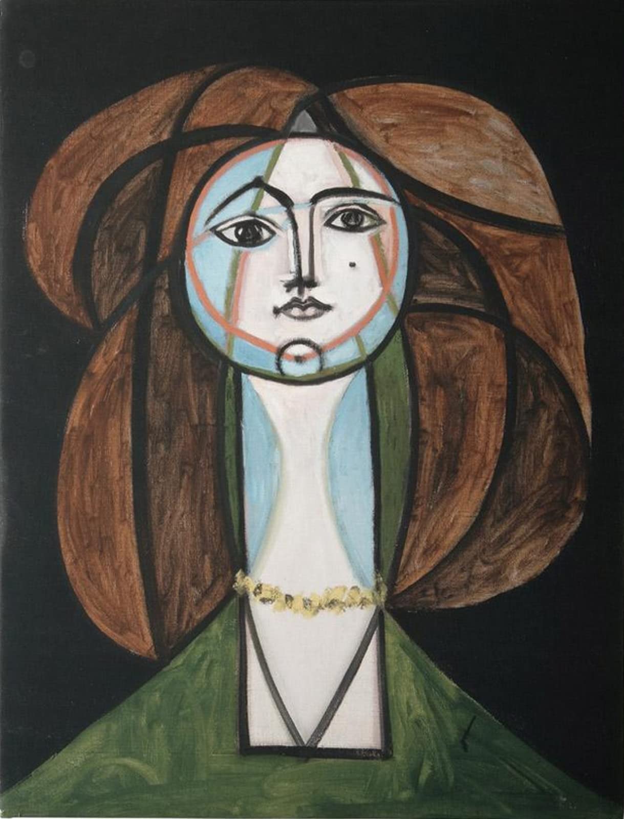 Zhyaunz DIY 5D Diamond Painting Pablo Picasso Woman's Head Painting by Number Kits Embroidery Drawing Rhinestone Art Craft 30x40cm