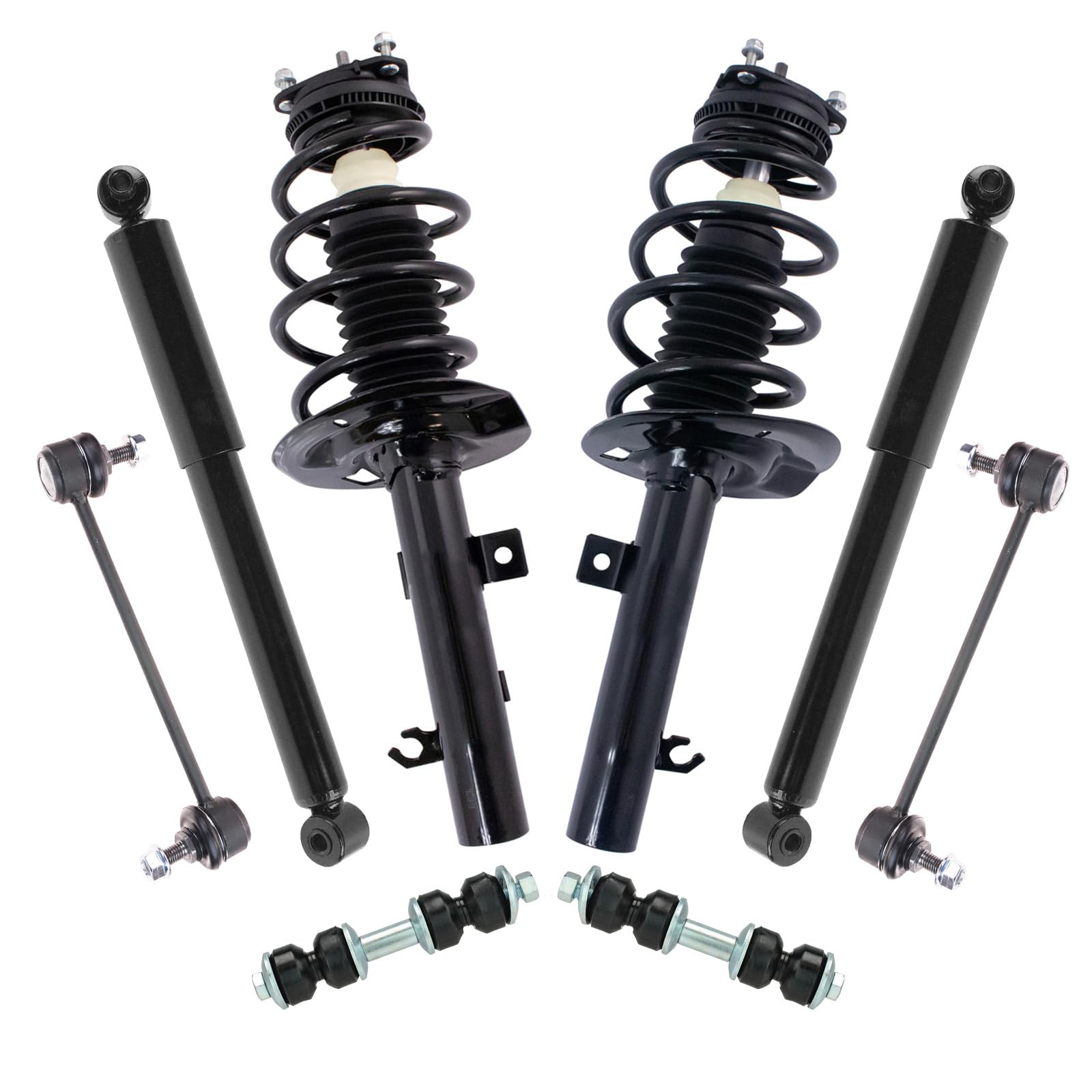 TRQ Front & Rear Suspension Kit Compatible with Front & Rear 2006-2007 Ford Focus