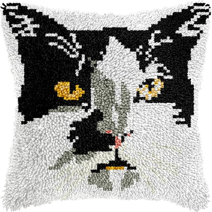 Kit Point Noué Coussin Chat pour activité manuelle cocooning salon