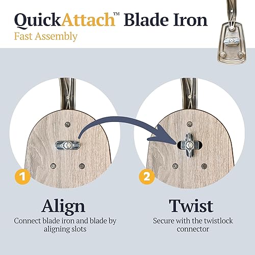 Miniatura 6 de Prominence Home MaCenna, ventilador de techo LED tradicional de 52 pulgadas para interiores con luz, control remoto, cuchillas de doble acabado,