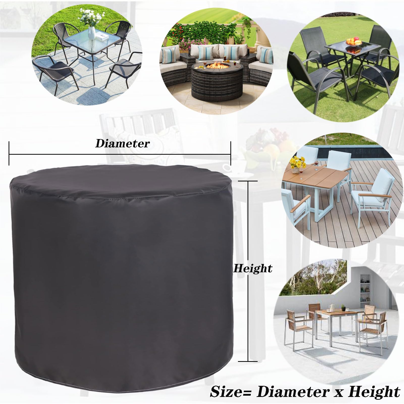 Fundas Para Muebles De Jardin Funda Rectangular Para Muebles De Jardín, Impermeable Y Resistente A Los Rayos Uv Tela Oxford 420d Color Negro 170 X 94 X 70 Cm 96865943 Fundas De Jardín Leroy Merlin