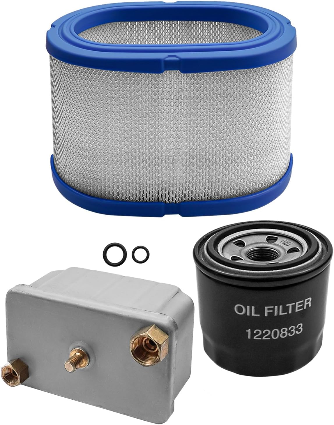Filters Kit Fit for Cummins Onan Quiet Diesel 6000 7500 8000 Generator Replace FF236 149-2513 AF27906 140-2897 LF3591 122-0833, Air Filter＆Spin-On Oil Filter＆Fuel Filter