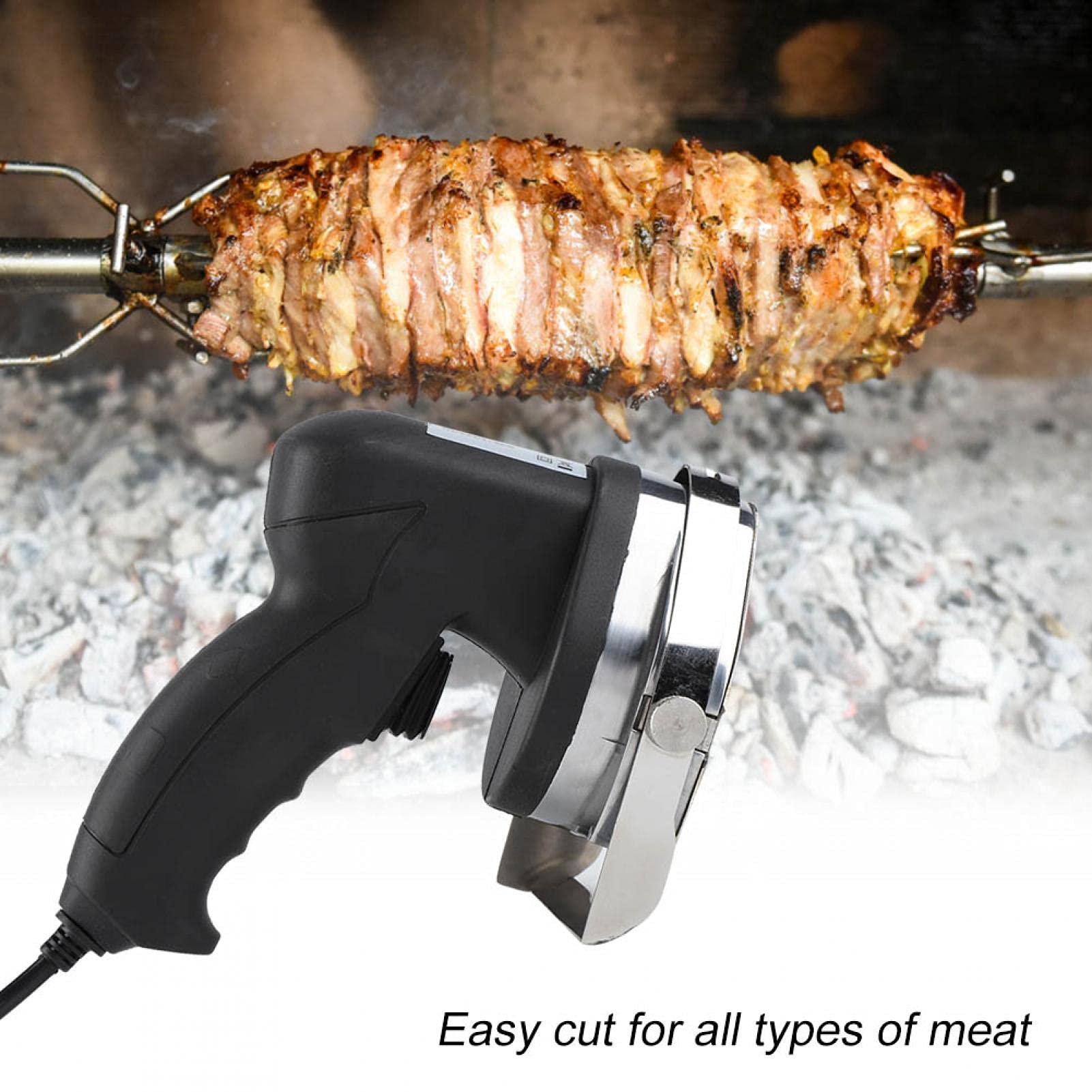 Cuchillo eléctrico para kebab, herramienta eléctrica para rebanar carne, cortador de disco de cuchilla de rueda de kebab para cocina casera