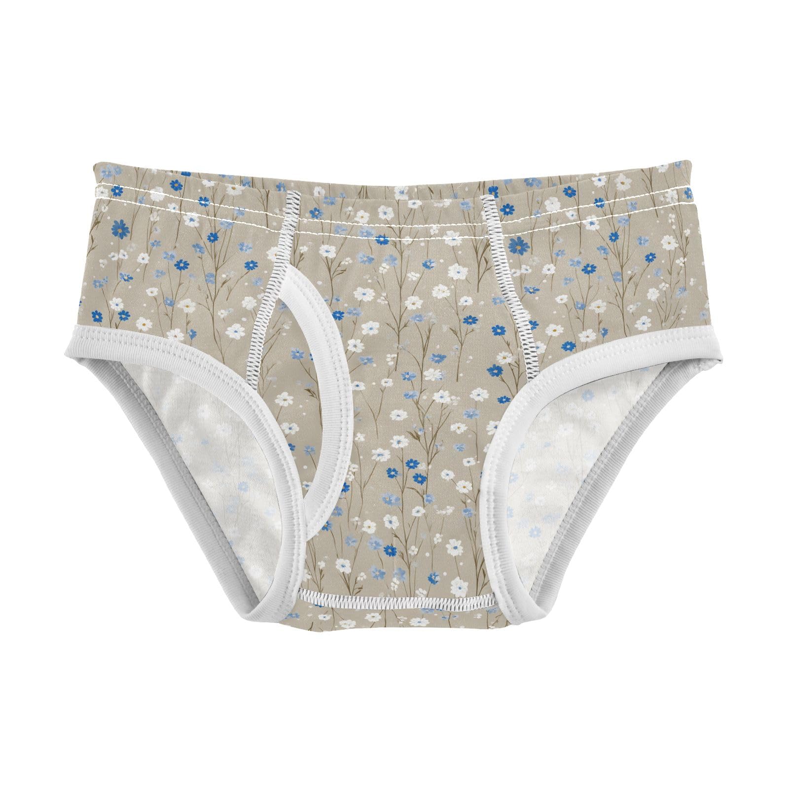 Boys Exclusive Briefs Toddler Underwear 95 Combed Cotton Boxerbriefs 2T Blue White Flower