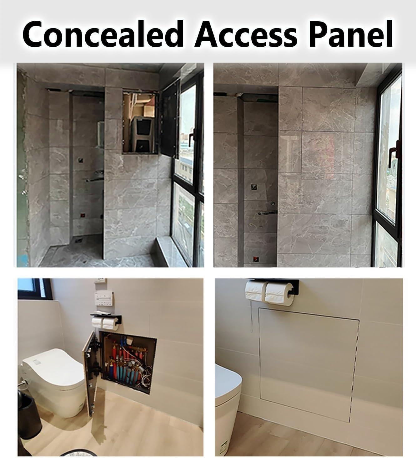 Escotilla de inspección desmontable de acero galvanizado con bisagras para acceso al panel eléctrico en sótanos
