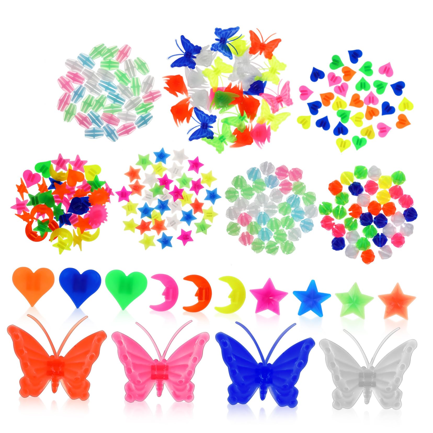 SUPVOX 252pcs Bicycle Clip Beads Bike Accessories for Easy to Apply Decorations for Creative DIY Bike Decor Lightweight Versatile Fun for All Ages