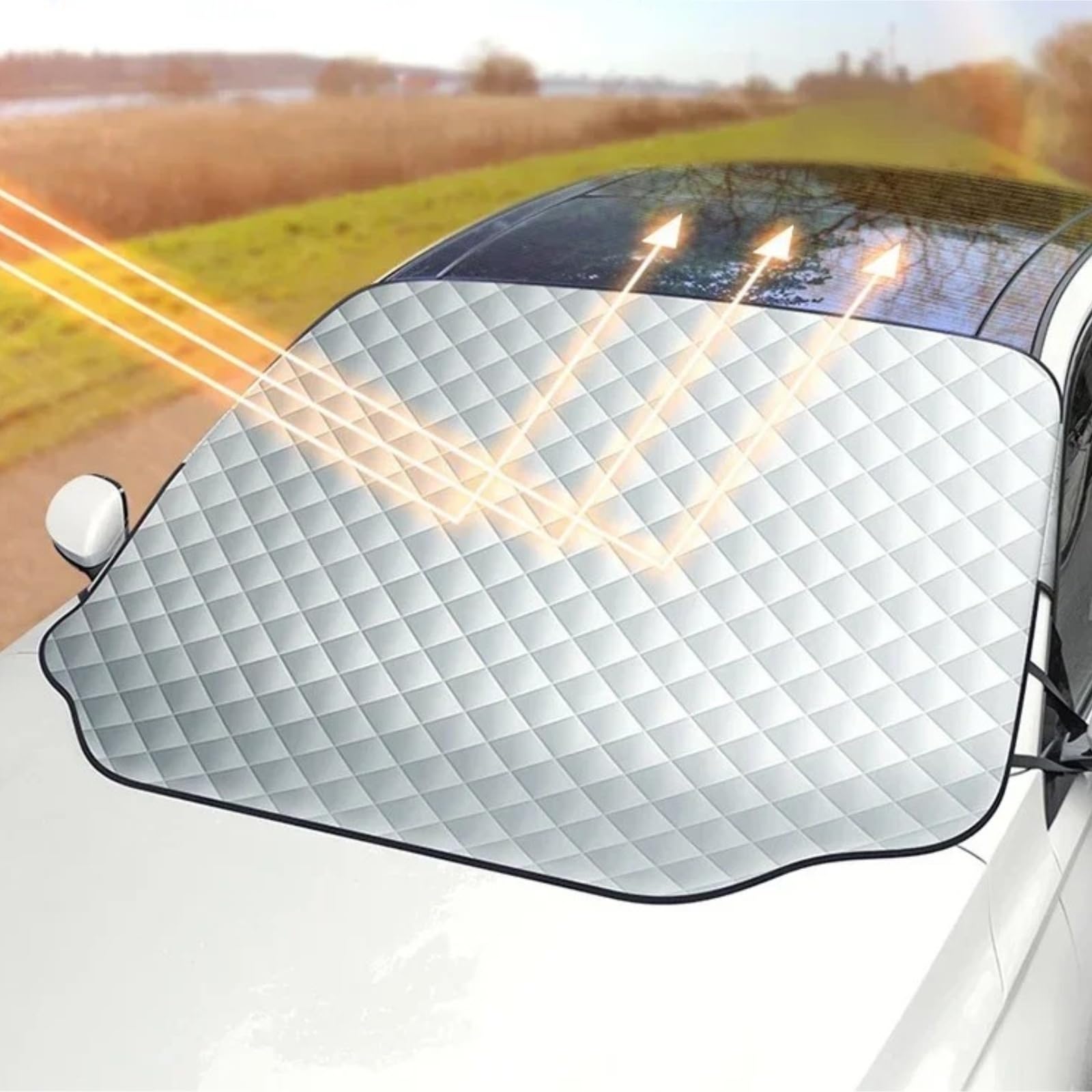 per Passat B5 B6 B7 Copertura per Parabrezza per Auto per Ghiaccio E Neve Copertura Parabrezza Auto Ghiaccio(158 * 126)