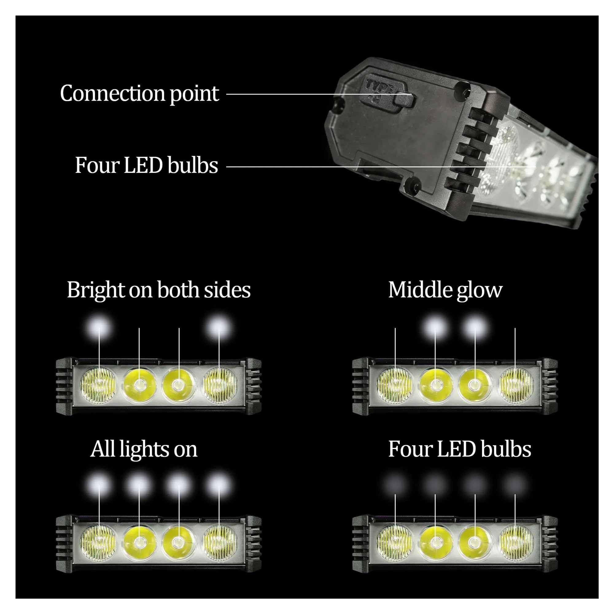1 luz Recargable for Bicicleta MTB de 2000 mAh.