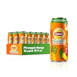 Lipton Fusions, Pineapple Mango Lemonade Iced Tea, 16 Fl Oz Cans (Pack of 12)