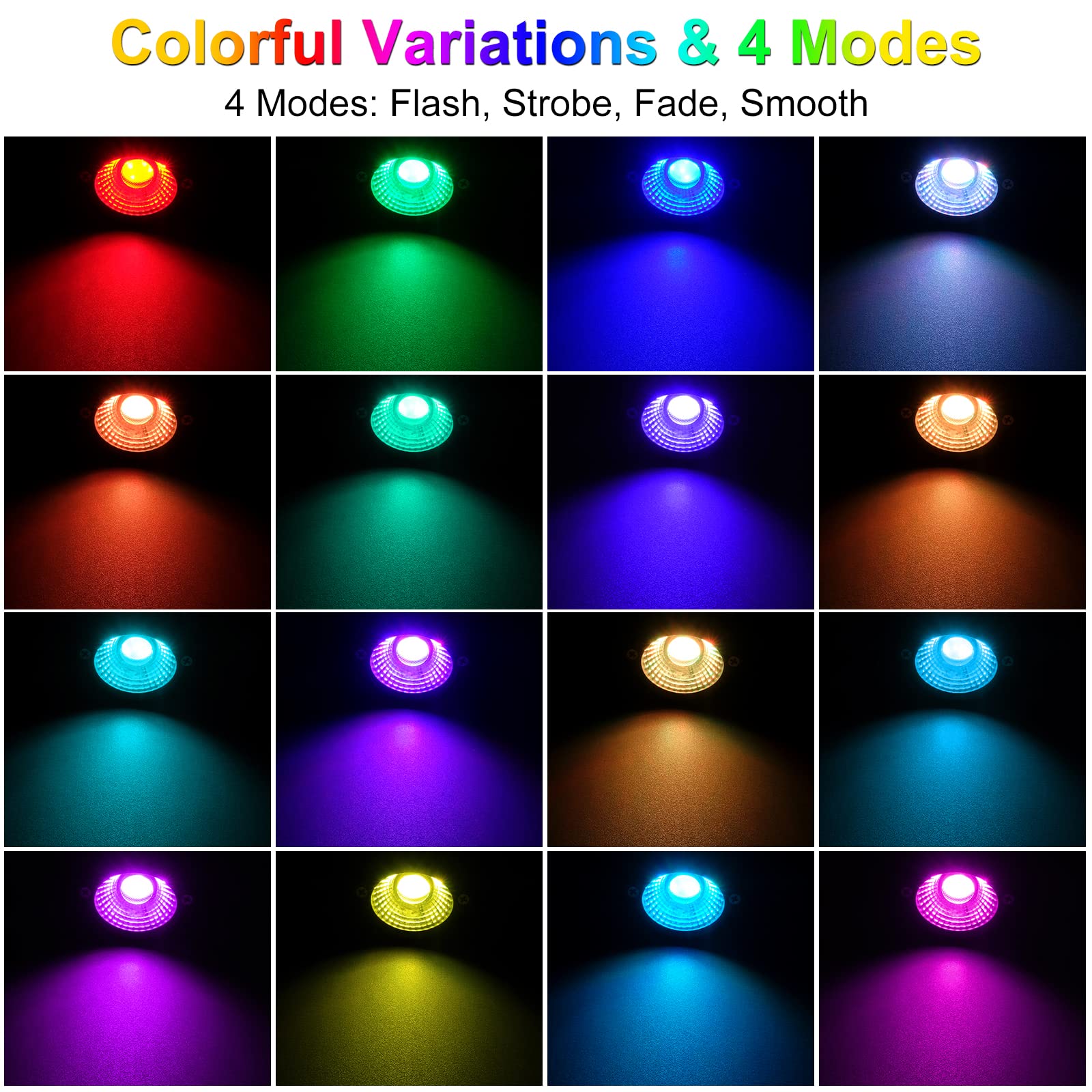 T-SUN Halloween Garden Spot Lights Mains Powered, 6-in-1 RGB Colour Changing Garden Spike Light with Remote - Image 2