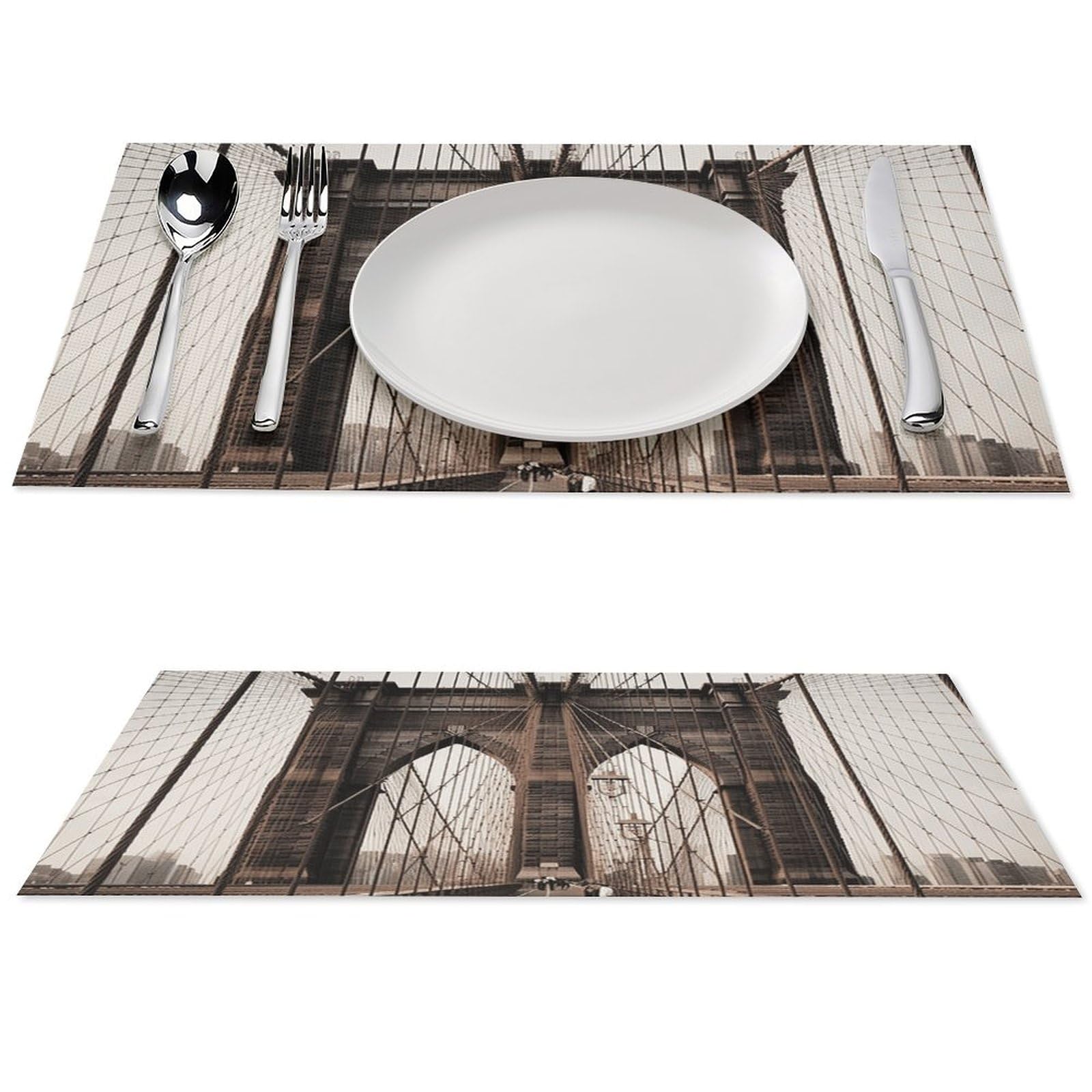 Sets de table de fête et mariage en PVC tissé pour repas de vacances